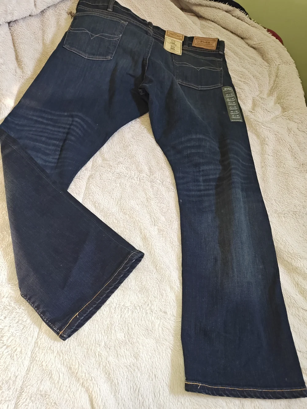 Polo by Ralph Lauren Men's Dark Indigo Bootcut Jeans 38x30